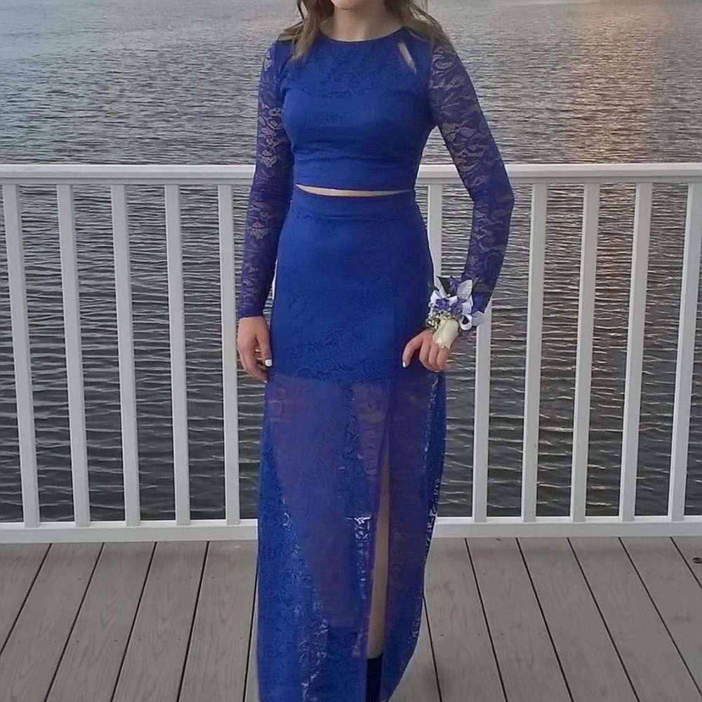 Guess Blue lace 2 piece dress size small